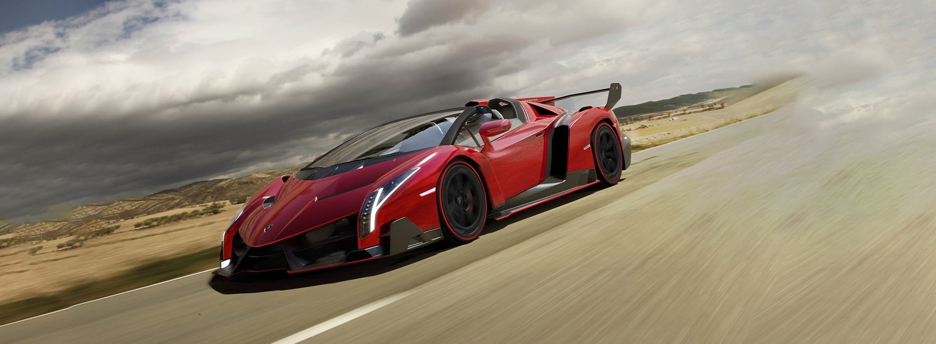 Lamborghini Veneno red new fastest car in the world