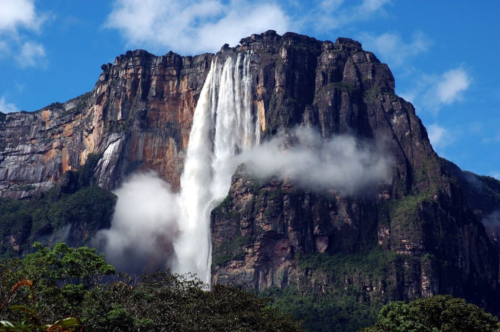 angle the tallest waterfall in the world